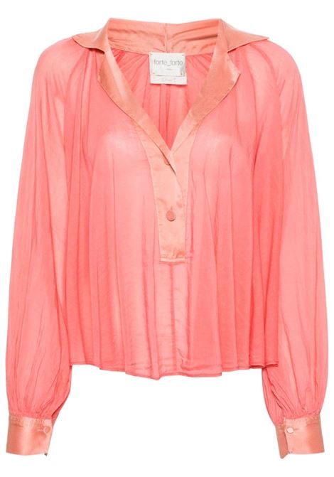 Blusa con colletto in rosa - donna FORTE FORTE | 110962061