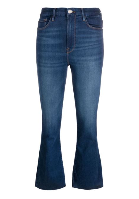 Jeans crop svasati in blu - donna