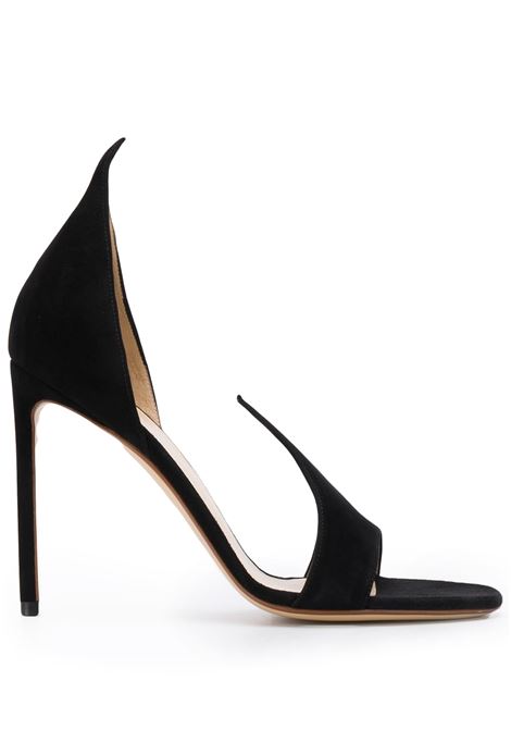 Black slip-on stiletto sandals - women FRANCESCO RUSSO | R1S087N201300