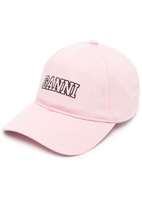 Cappello da baseball con ricamo in rosa - donna GANNI | A5084465