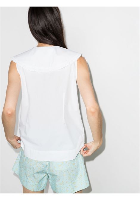 White sleveless shirt - women  GANNI | F4715151