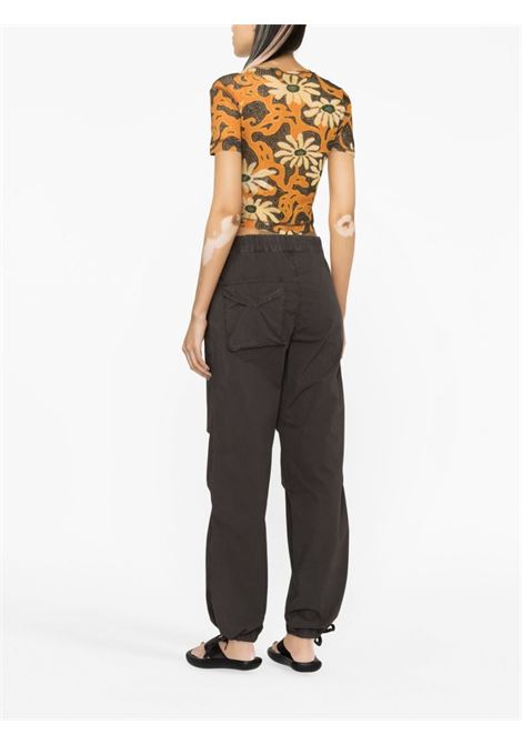 Grey drawstring cargo trousers - women GANNI | F7937252