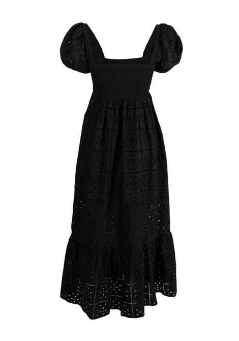 Black broderie anglaise maxi dress - women  GANNI | F8168099