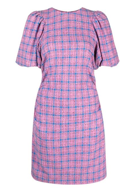 Pink and multicolour check-pattern minidress - women  GANNI | F8195892