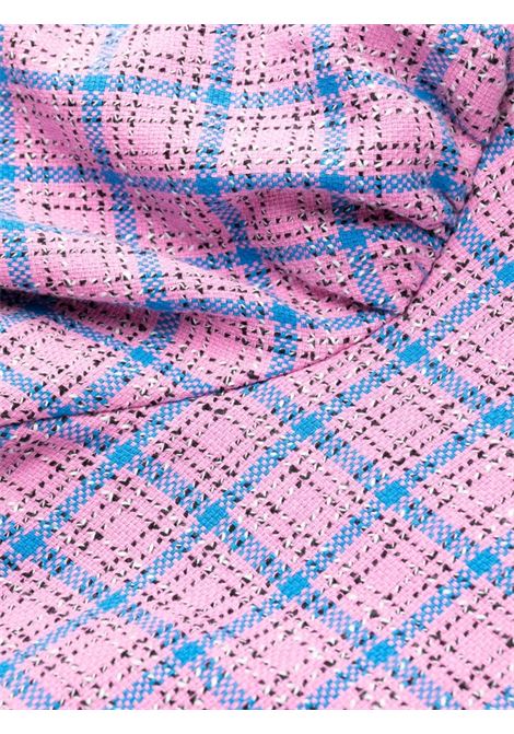Pink and multicolour check-pattern minidress - women  GANNI | F8195892