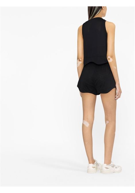 Black recycled draped shorts - women GANNI | T3388099