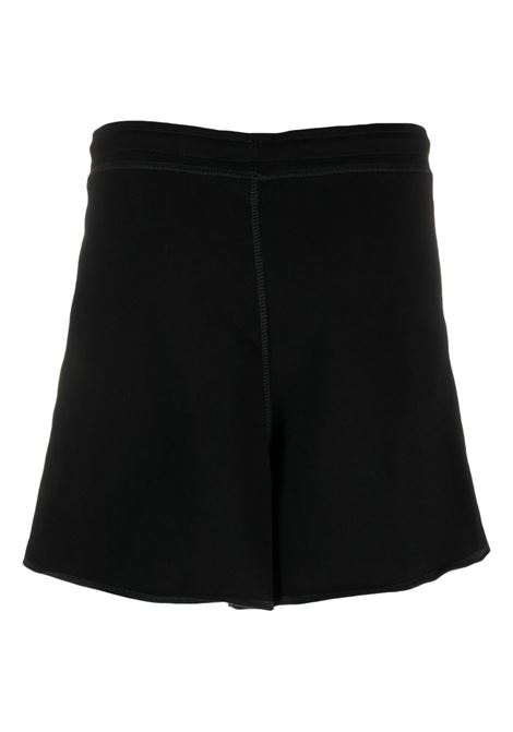 Black logo-patch shorts - women GANNI | T3565099