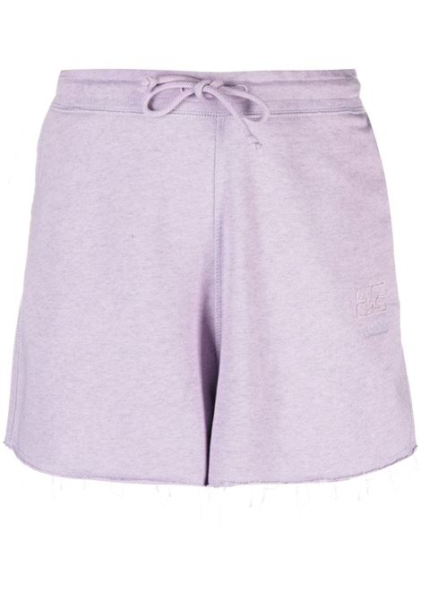 Liliac embroidered-logo drawstring shorts - women GANNI | T3681712