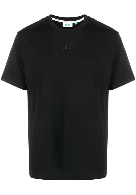 T-shirt con stampa in nero - uomo GCDS | CC94M13010370