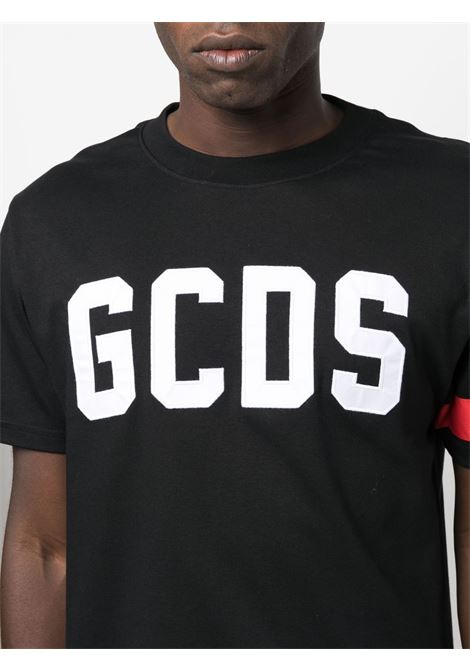 T-shirt con stampa in nero - uomo GCDS | CC94M13014502