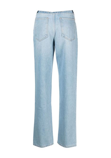 Jeans Choker dritti con strass in azzurro - donna GCDS | CC94W35022455