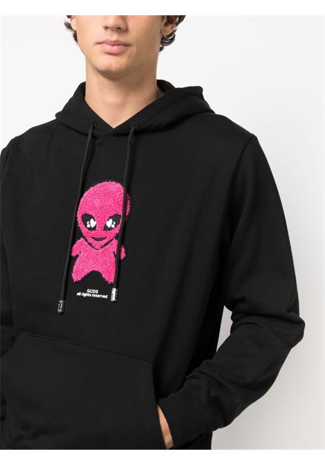 Black alien-patch sweatshirt - men GCDS | FW23M10019102