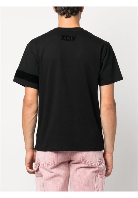 T-shirt con stampa in nero - uomo GCDS | FW23M13012902