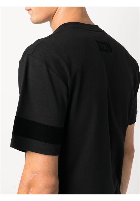 T-shirt con stampa in nero - uomo GCDS | FW23M13012902