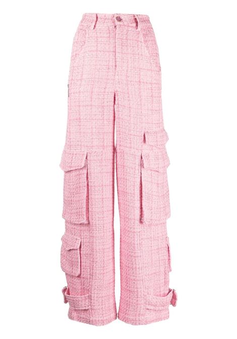 Pantaloni a gamba ampia in rosa - donna GCDS | FW23M26054806