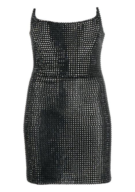 Black crystal-embellished mini dress - women  GIUSEPPE DI MORABITO | FW23319DRT21210