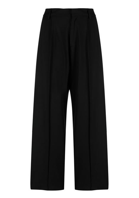 Pantaloni con pieghe in nero - donna GIUSEPPE DI MORABITO | PF23073PA22910