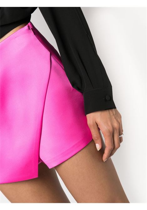 Pink asymmetric satin mini shorts - women  GIUSEPPE DI MORABITO | PF23075PA10965