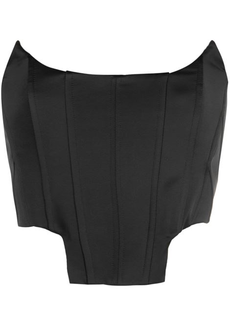 Black strapless corset top - women GIUSEPPE DI MORABITO | PF23195TO10910