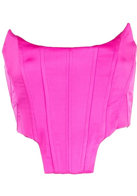 Pink strapless corset top - women GIUSEPPE DI MORABITO | PF23195TO10965