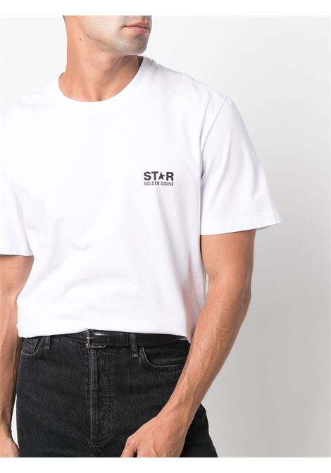 White logo-print T-shirt - men GOLDEN GOOSE | GMP01220P00088110364