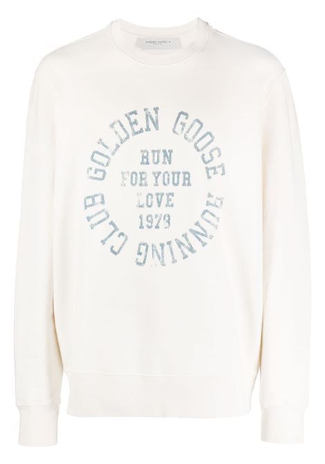 White logo-print sweatshirt - men GOLDEN GOOSE | GMP01223P00122511573