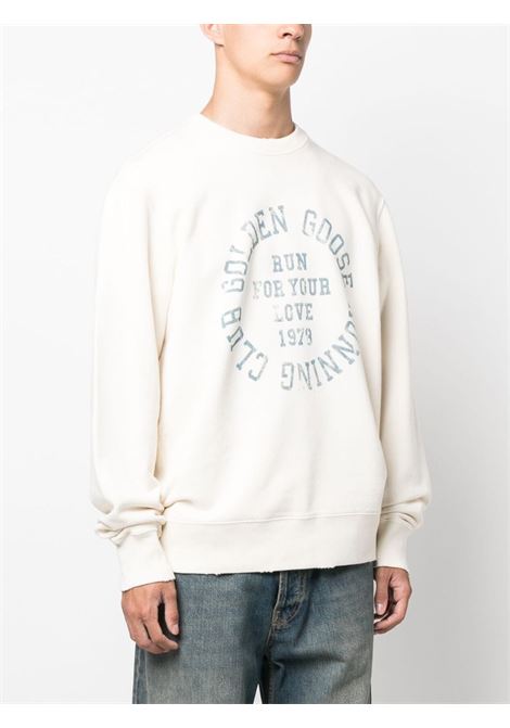 White logo-print sweatshirt - men GOLDEN GOOSE | GMP01223P00122511573