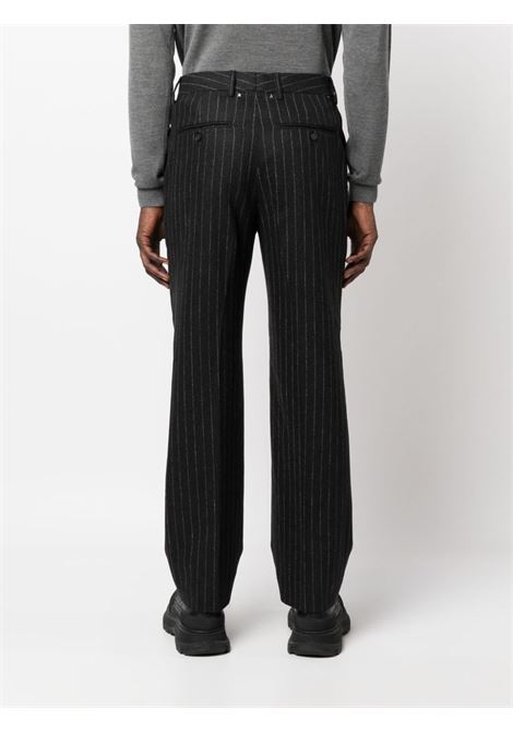 Grey striped mid-rise trousers - men GOLDEN GOOSE | GMP01503P00116260433