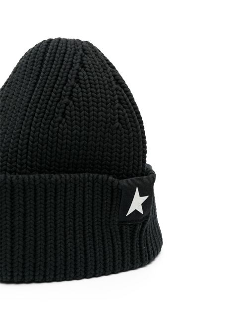 Black logo-embroidered ribbed-knit beanie - unisex GOLDEN GOOSE | GUP01035P00059990100