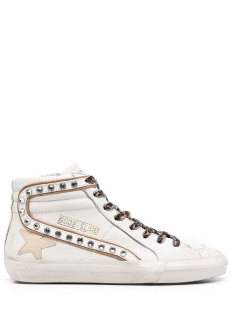 Sneakers alte Slide con cristalli in bianco - donna GOLDEN GOOSE | GWF00211F00471111541
