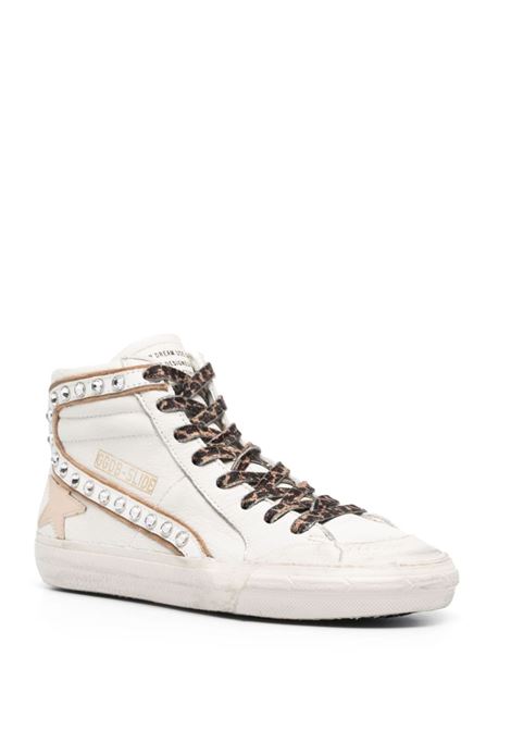 Sneakers alte Slide con cristalli in bianco - donna GOLDEN GOOSE | GWF00211F00471111541
