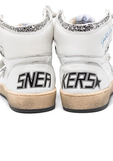 White and silver Sky-Star high-top sneakers - women GOLDEN GOOSE | GWF00230F00219280185