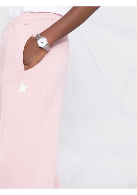 Pink star-logo straight-leg trousers - women GOLDEN GOOSE | GWP00877P00052525632