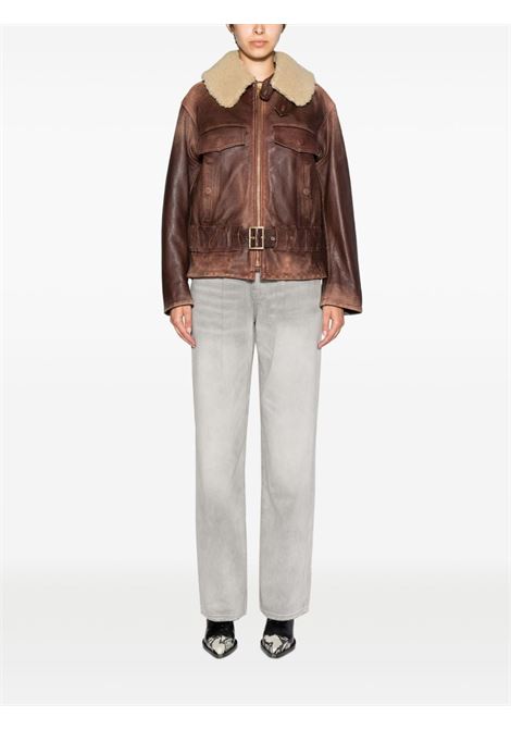 Giacca foderata in shearling in marrone - donna GOLDEN GOOSE | GWP01464P00119340247