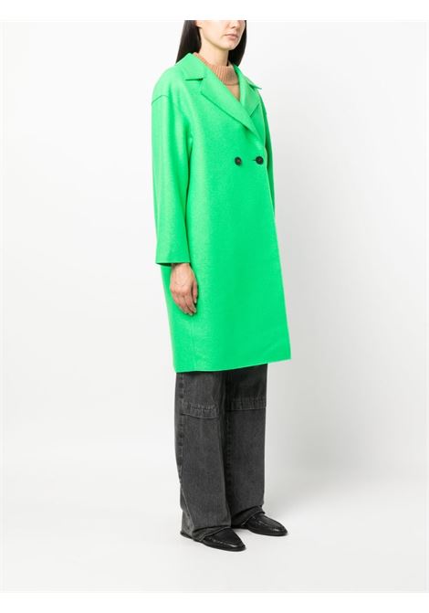 Green double breasted coat - women HARRIS WHARF LONDON | A1487MLK602