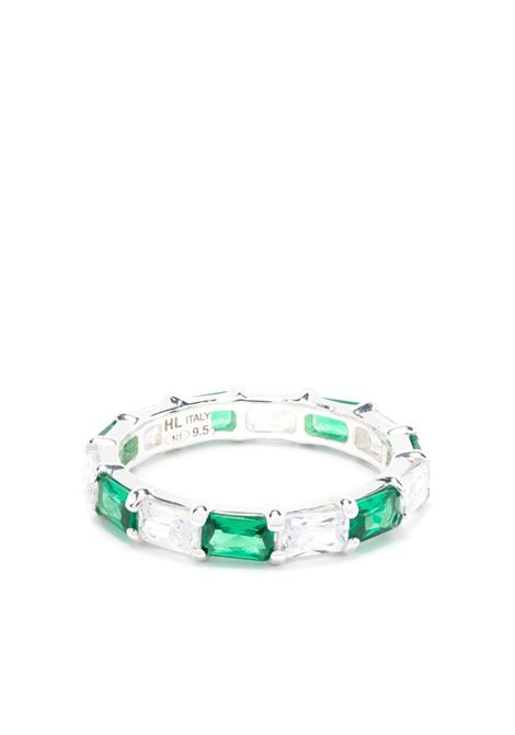 Anello con cristalli horizon eternity in bianco e verde - donna HATTON LABS | HLA323603