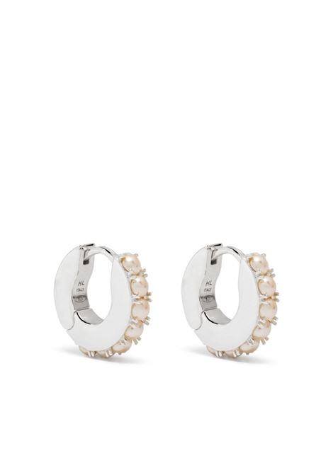 Orecchini a cerchio piccoli con perle in argento e bianco - donna HATTON LABS | HLA362401