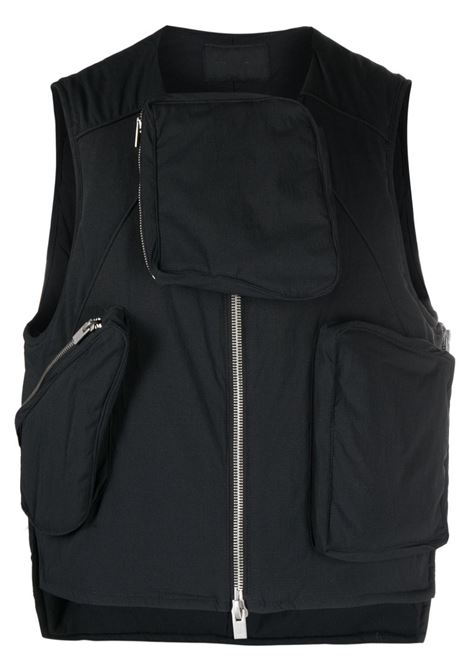 Gilet Pooled con tasche in nero - uomo HELIOT EMIL | AW23M03027BLK01