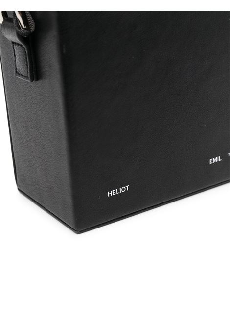 Black leather-box messenger bag - men HELIOT EMIL | HE15003L12BLK01