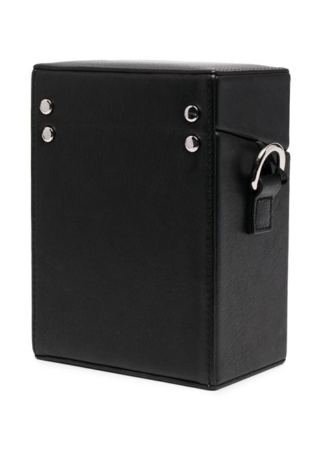 Black leather-box messenger bag - men HELIOT EMIL | HE15003L12BLK01