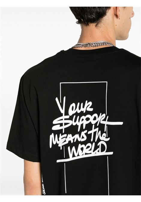 Black logo-print T-shirt - men IH NOM UH NIT | NUW23206009