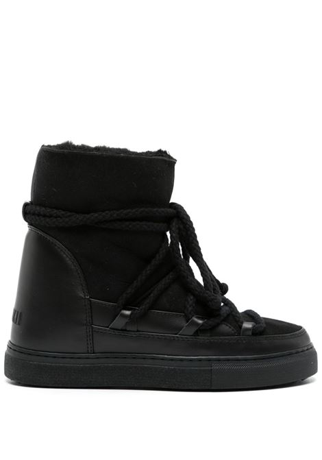 Black classic wedge lace-up boots - women  INUIKII | 75203005201