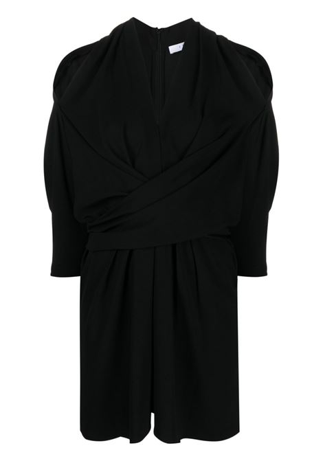 Black drape-detail long-sleeved dress - women IRO | 23WWP33KATIEBLA0123W