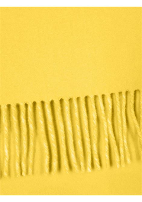 Yellow intarsia-knit logo scarf - unisex JACQUEMUS | 226AC4355007250