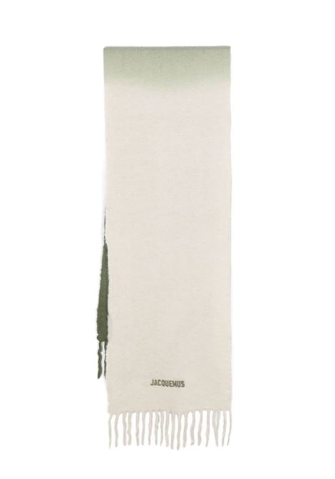 Sciarpa L'écharpe Moisson con effetto sfumato in verde e bianco - unisex JACQUEMUS | 236AC5745087055