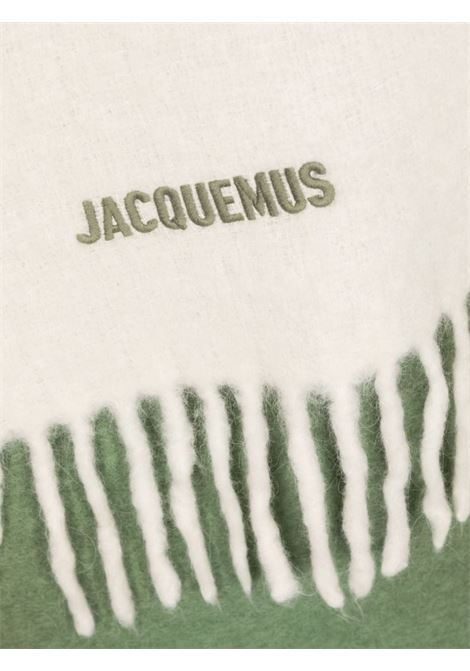 Green and white L'?charpe Moisson gradient-effect scarf - unisex JACQUEMUS | 236AC5745087055