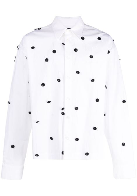Camicia La chemise Papier Brodée in bianco e nero - uomo JACQUEMUS | 236SH06514541EM