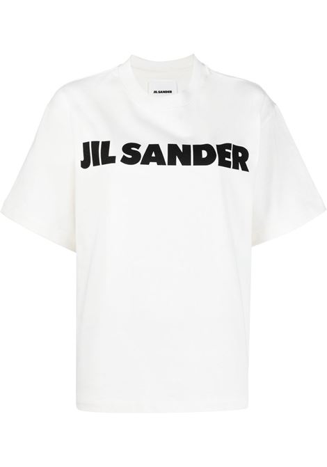 White logo-print T-shirt - women JIL SANDER | J02GC0001J45047102