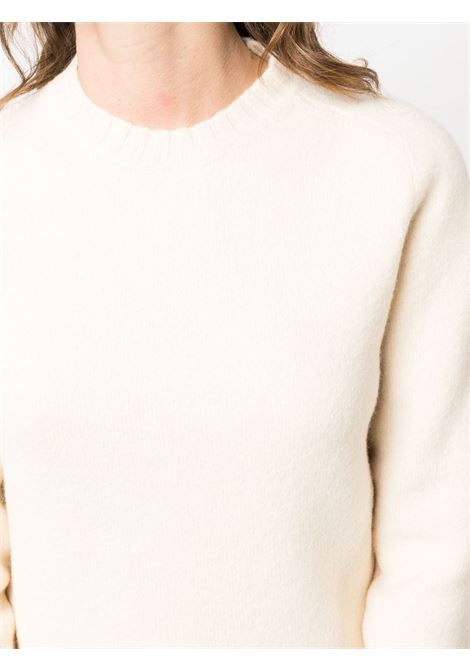 White crew-neck knitted jumper - women JIL SANDER | J02GP0042J14506109