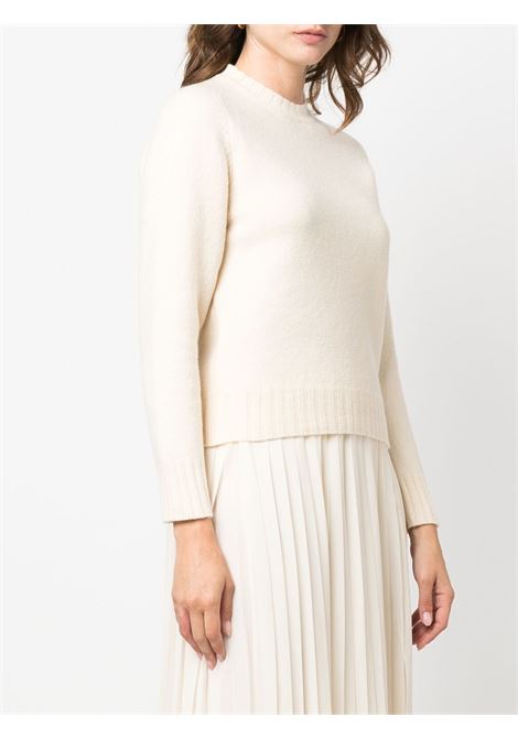 White crew-neck knitted jumper - women JIL SANDER | J02GP0042J14506109